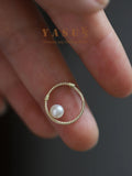 925 Silver Pearl Hoop Earrings 18K Plated Wedding Jewelry Accessories