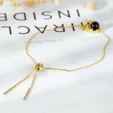 Adjustable 18k Plated Antlers Bracelet Amethyst Jewelry