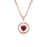Double Side Heart Arrows Pendant Necklaces Sterling Silver 925 Jewelry