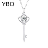 Moissanite Key Pendant 925 Silver Necklace
