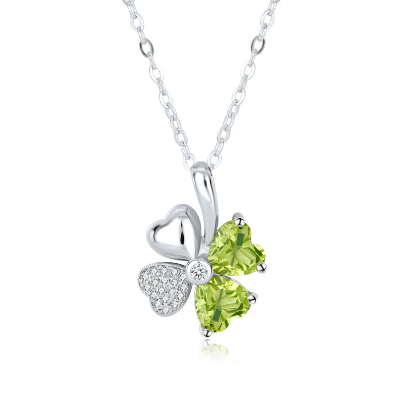 Peridot Citrine Pendant Necklace 925 Silver Chain
