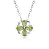 Purple Amethyst Peridot Garnet Tourmaline Necklaces Women Sterling Silver 925