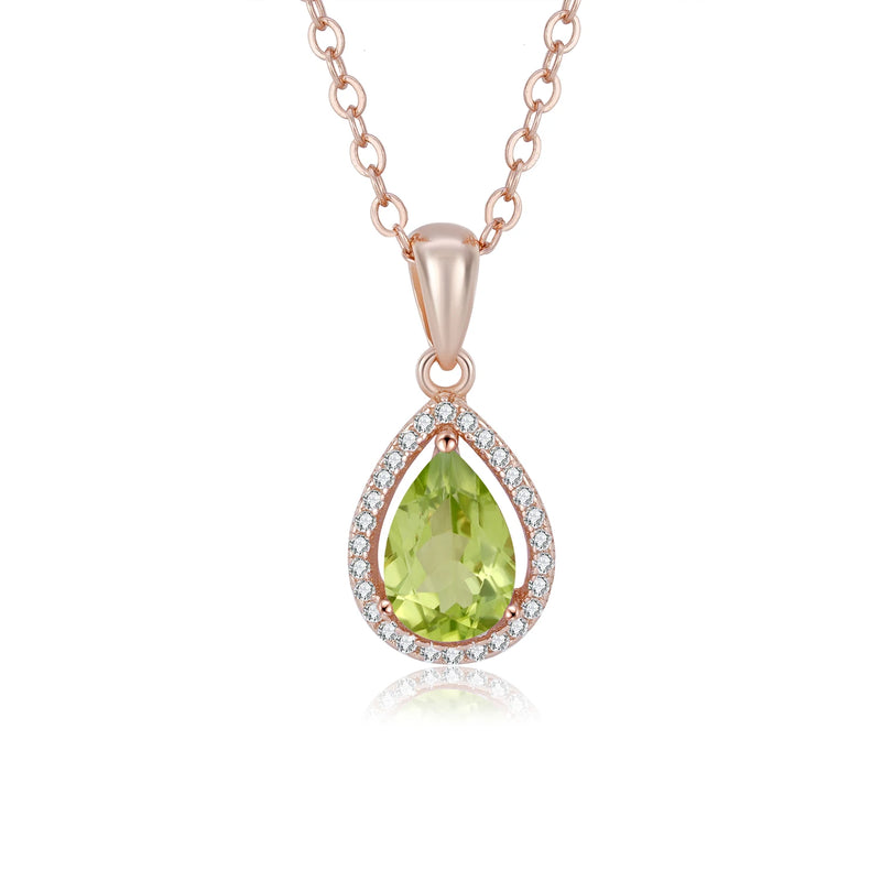 Water Drop Amethyst Peridot Citrine Pendant Necklace