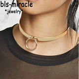 Round Personality Punk Necklace Choker Femme Colares