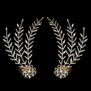Women Hair Comb Rhinestone Bridal Tiaras Crystal Headband for Wedding