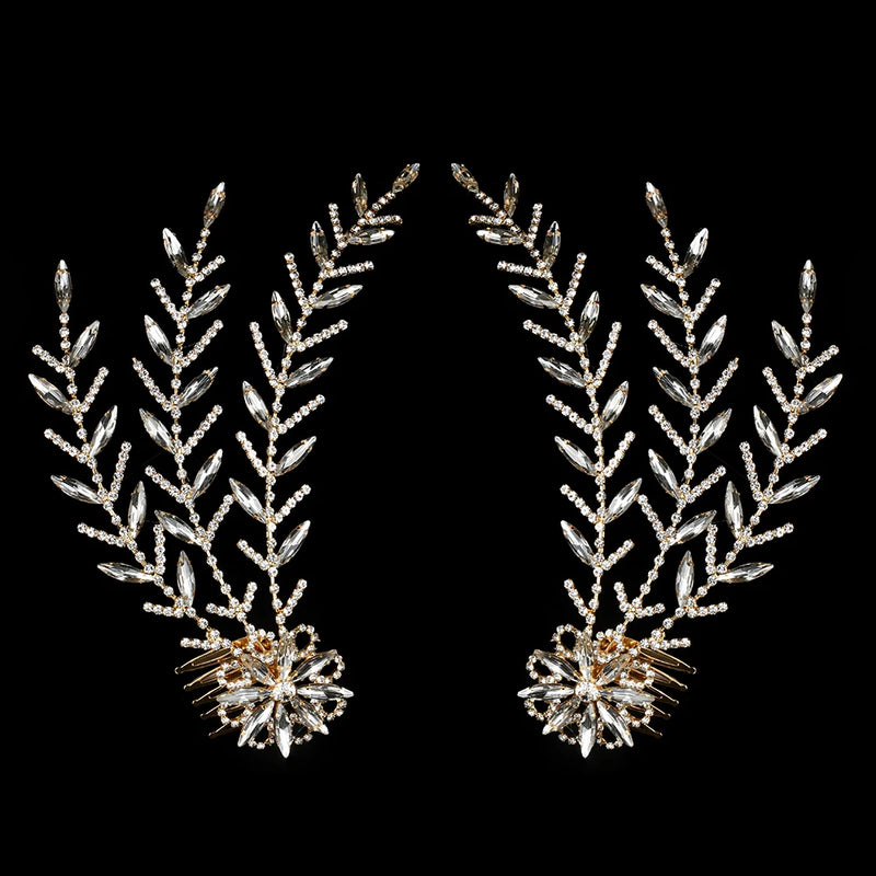 Women Hair Comb Rhinestone Bridal Tiaras Crystal Headband for Wedding