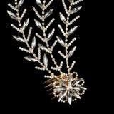Women Hair Comb Rhinestone Bridal Tiaras Crystal Headband for Wedding