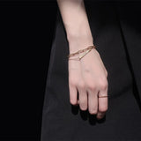Good Luck Double Layered Bracelet for Women Vintage Titanium Bracelet