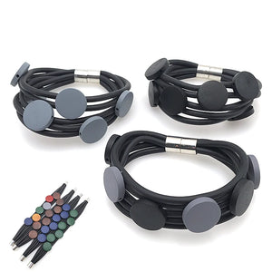 Leather Bracelet Women Charm Bracelet 9 Birthday Gift Punk Jewellery