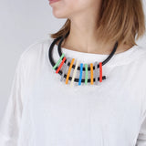 Sweet Girl Rubber Short Necklace Goth Pearl Jewelry Set