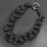 Braided Rubber Necklace Boho Glamour Mom Gift Leather Necklace
