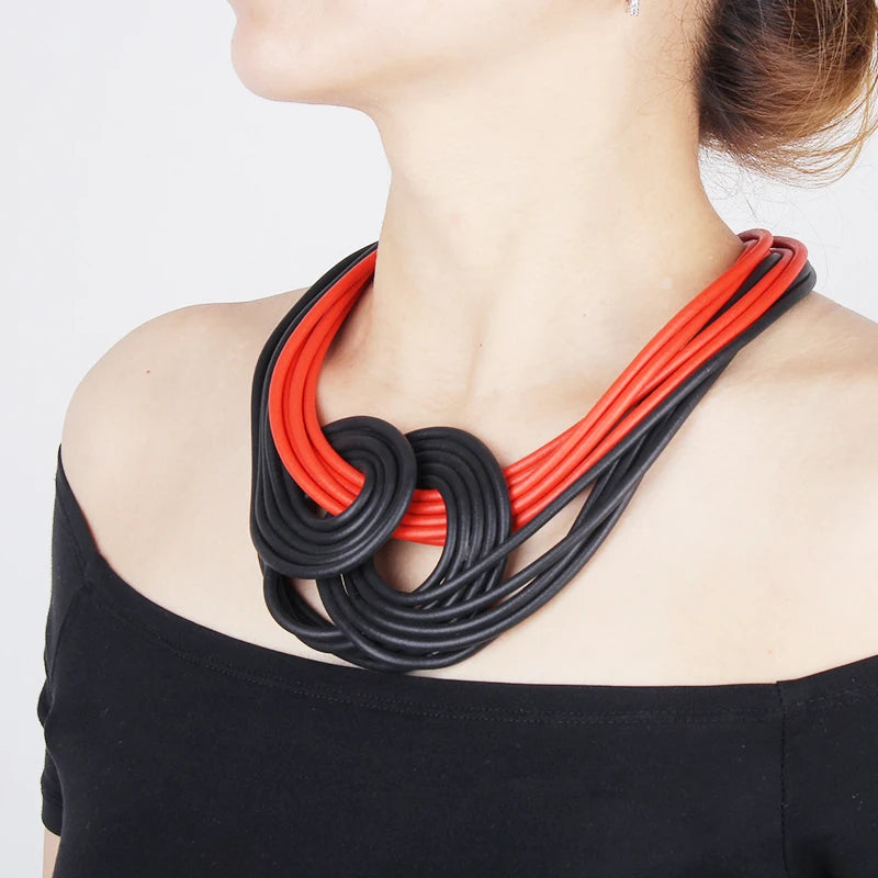 Vintage Gothic Rubber Short Necklace