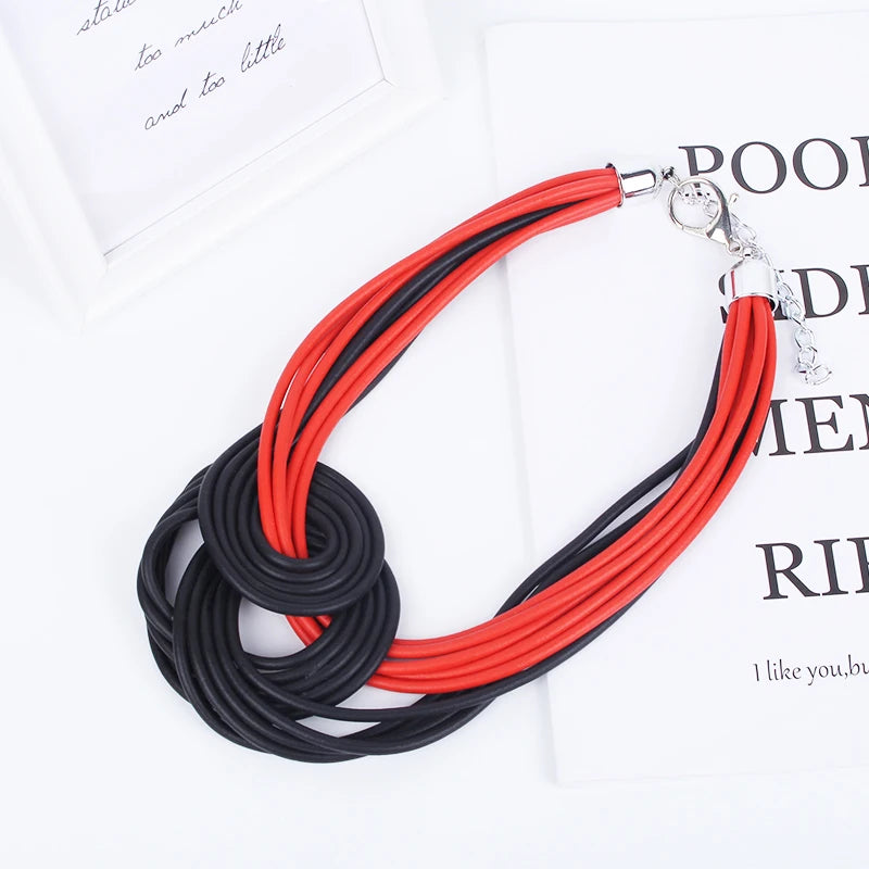 Vintage Gothic Rubber Short Necklace