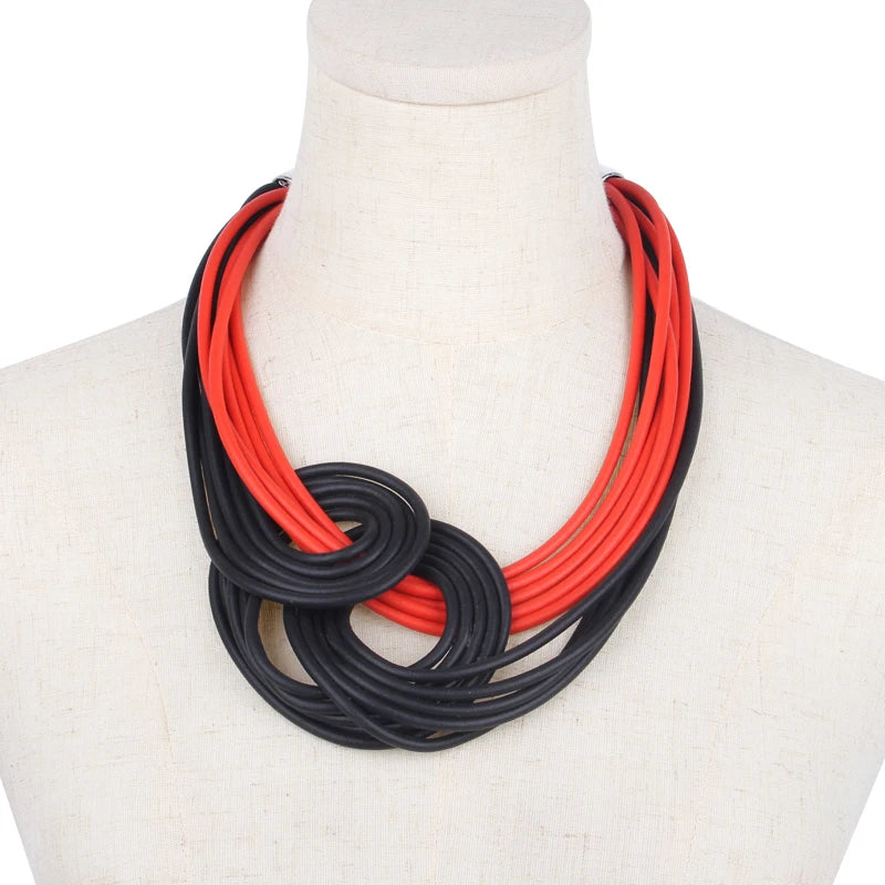 Vintage Gothic Rubber Short Necklace