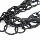 Gothic Twisted Rubber Necklace Grunge Winter Jewelry Gift