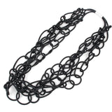 Gothic Twisted Rubber Necklace Grunge Winter Jewelry Gift