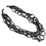 Gothic Twisted Rubber Necklace Grunge Winter Jewelry Gift