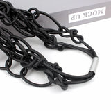 Gothic Twisted Rubber Necklace Grunge Winter Jewelry Gift