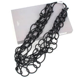 Gothic Twisted Rubber Necklace Grunge Winter Jewelry Gift