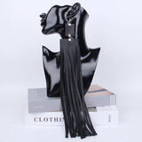Vintage Gothic Leather Tassel Earrings Statement Jewelry