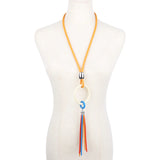 Colorful Tassel Pendant Gothic Rubber Necklace for Women