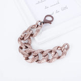 Chunky Cuban Thick Chain Bracelet Women Punk Metal Bracelet