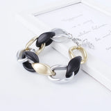 Chunky Cuban Thick Chain Bracelet Women Punk Metal Bracelet