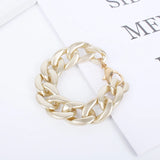 Chunky Cuban Thick Chain Bracelet Women Punk Metal Bracelet