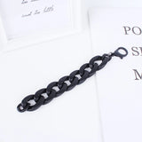 Chunky Cuban Thick Chain Bracelet Women Punk Metal Bracelet