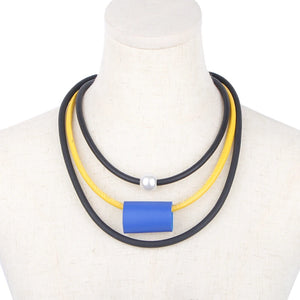 Leather Rubber Steampunk Gothic Short Necklace Streetwear Women's Jewelry