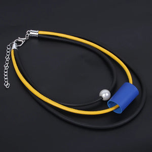 Leather Rubber Steampunk Gothic Short Necklace Streetwear Women's Jewelry
