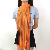 Leather Tassel Long Statement Necklace Punk Style Costume Jewelry Necklaces