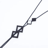 Square Gothic Rubber Long Necklace Folk Clothing Sweater Chain