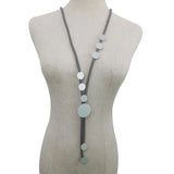 Aluminum Gothic Pendant Long Party Necklace Rubber Jewelry