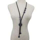 Aluminum Gothic Pendant Long Party Necklace Rubber Jewelry
