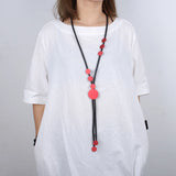Aluminum Gothic Pendant Long Party Necklace Rubber Jewelry