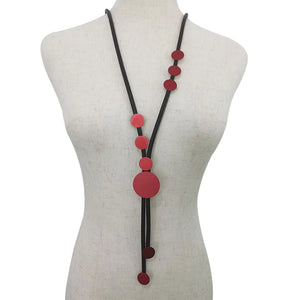 Aluminum Gothic Pendant Long Party Necklace Rubber Jewelry
