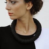Rubber Winding Collar Choker Necklace For Women
