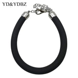 Choker Necklace Women Short Sweater Chains Rubber Jewelry Necklace