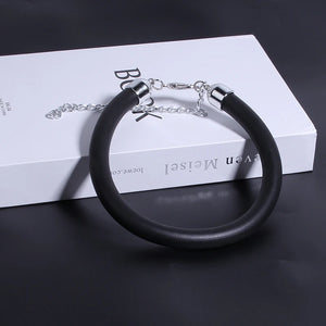Choker Necklace Women Short Sweater Chains Rubber Jewelry Necklace