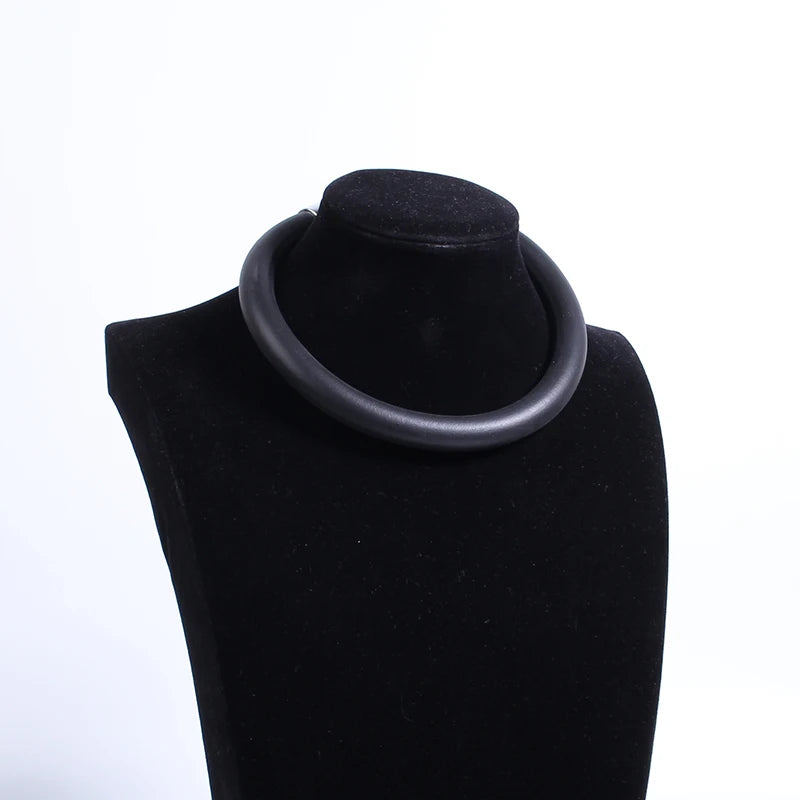 Choker Necklace Women Short Sweater Chains Rubber Jewelry Necklace