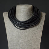 Short Chains Collar Necklace Rubber Punk Style Ladies Jewelry