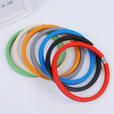 Rubber Pendant Necklace Women Boho Choker Jewelry Gift