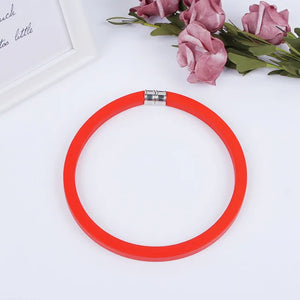 Rubber Pendant Necklace Women Boho Choker Jewelry Gift