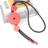 Red Aluminum Sheet Rubber Necklace Charm Mom Holiday Gift