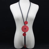 Red Aluminum Sheet Rubber Necklace Charm Mom Holiday Gift