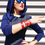 PU Leather Bracelets Women Jewelry Punk Chain Party Accessories