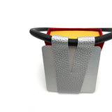 Square Aluminum Sheet Rubber Choker Necklace