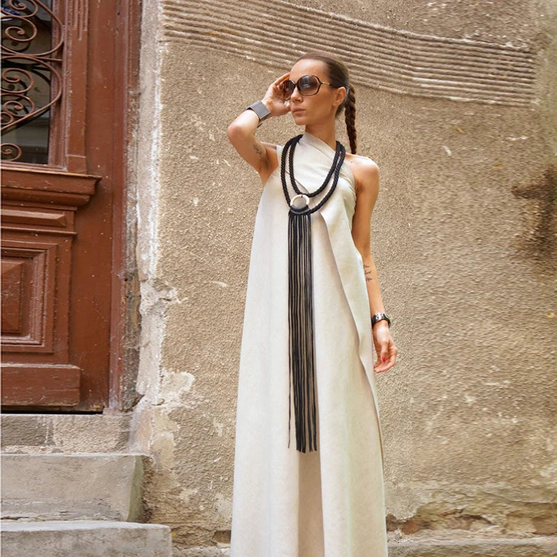 Long Leather Tassel Necklace Women's Accessories