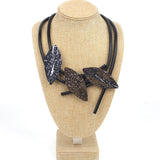 Leaf Aluminum Short Necklace Women's Rubber Necklace